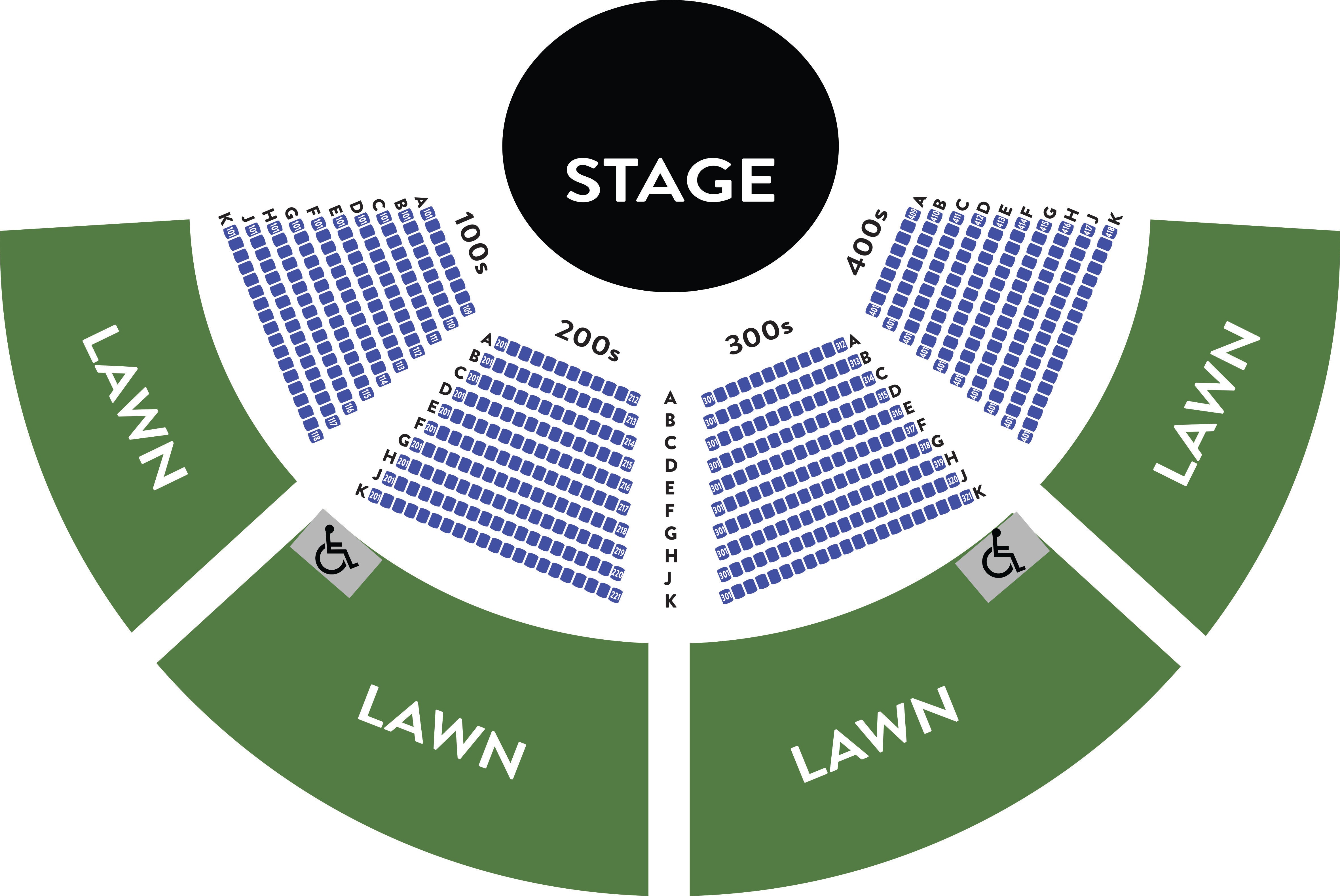 Seat Map  Coffee Butler Amphitheater - OFFICIAL Ticketing Site